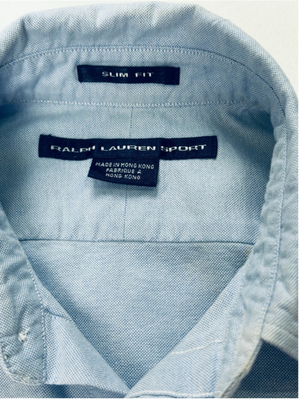 Vintage Ralph Lauren Sport Beagle Logo Oxford Shirt Women’s 6 Blue Hong Kong - Picture 6 of 14